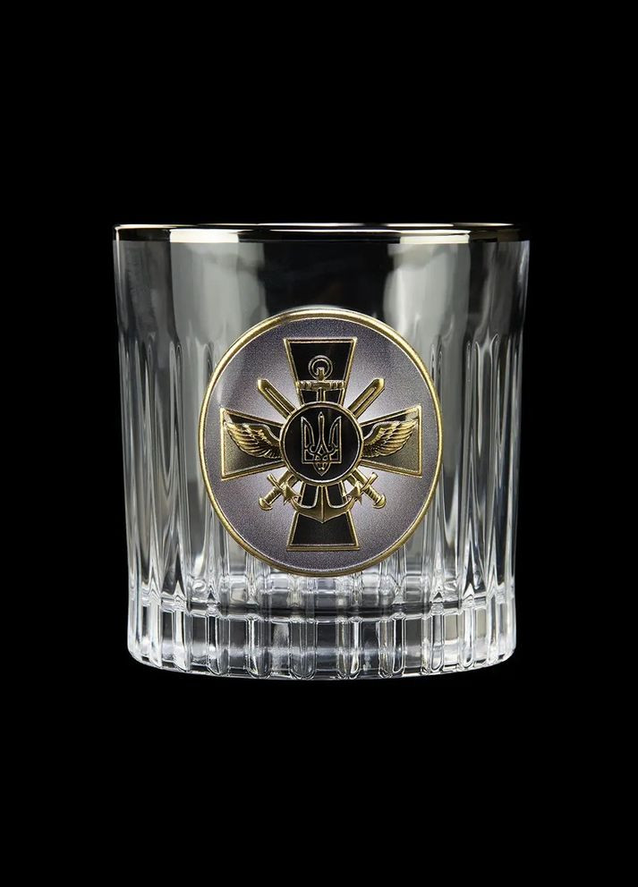 Набор для виски crystal "Генштаб" с графином, 4 шт | Подарок Начальнику Генерального штаба ВСУ, Boss Crystal B5GEN2PGD (345646688)