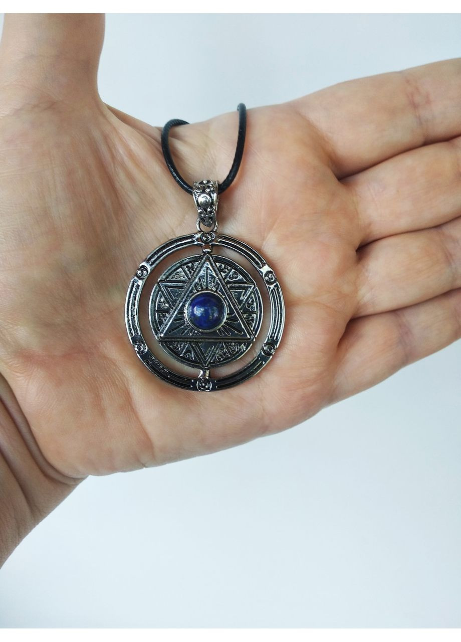 Підвіска - оберіг " Зірка Давида " з каменем лазурит на шнурку D'ALBA (370672506)