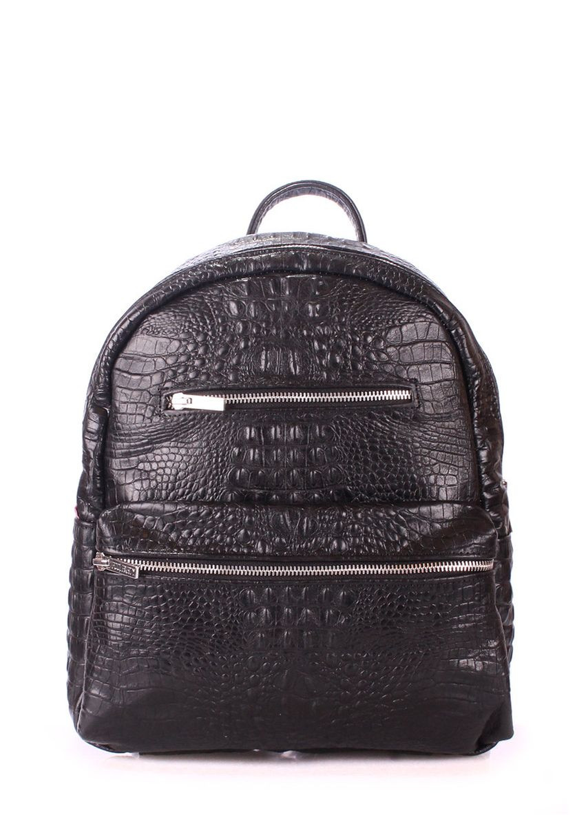 Рюкзак жіночий шкіряний Mini з тисненням під крокодила PoolParty (372657564)