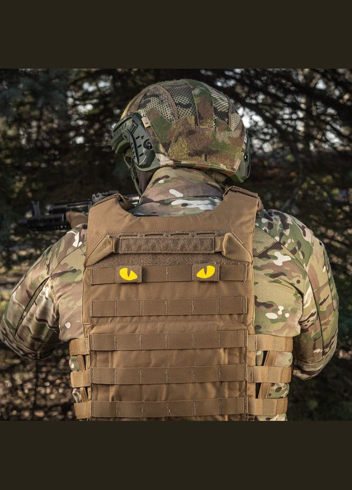 Нашивка Tiger Eyes Laser Cut (пара) Coyote/Yellow/GID M-TAC (315047789)