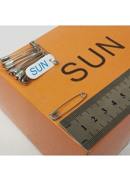 Шпилька англійська # 1 Срібло 12шт SUN Plus-plus (352745701)