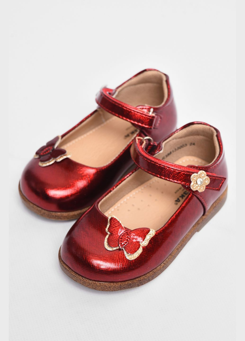 Туфлі дитячі для дівчинки червоного кольору Let's Shop (290011252)
