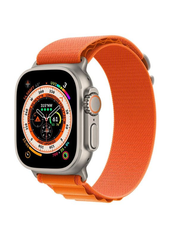 Ремешок Alpine Loop для Apple watch 42mm/44mm/45mm/49mm (m/l) Оранжевый | Orange Epik (291882349)