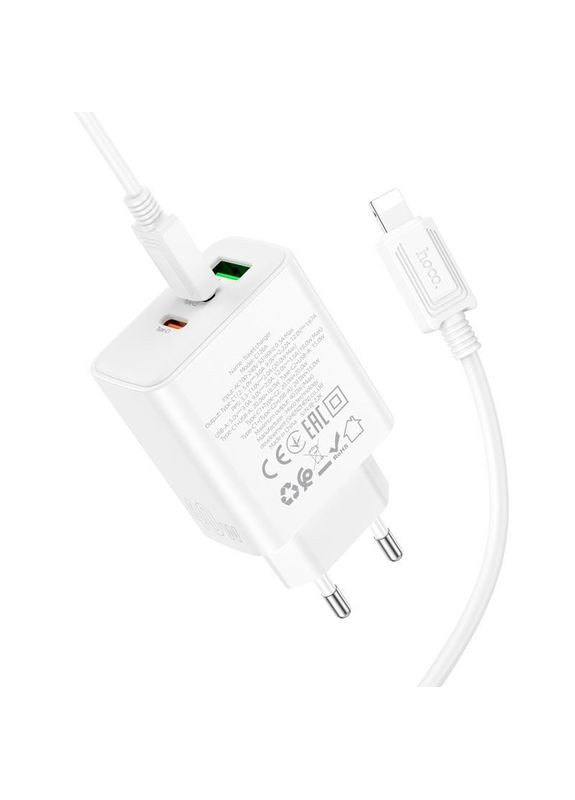 Зарядный комплект C126a Pure power threeport 40w с кабелем USB-C - Lightning Hoco (279554607)
