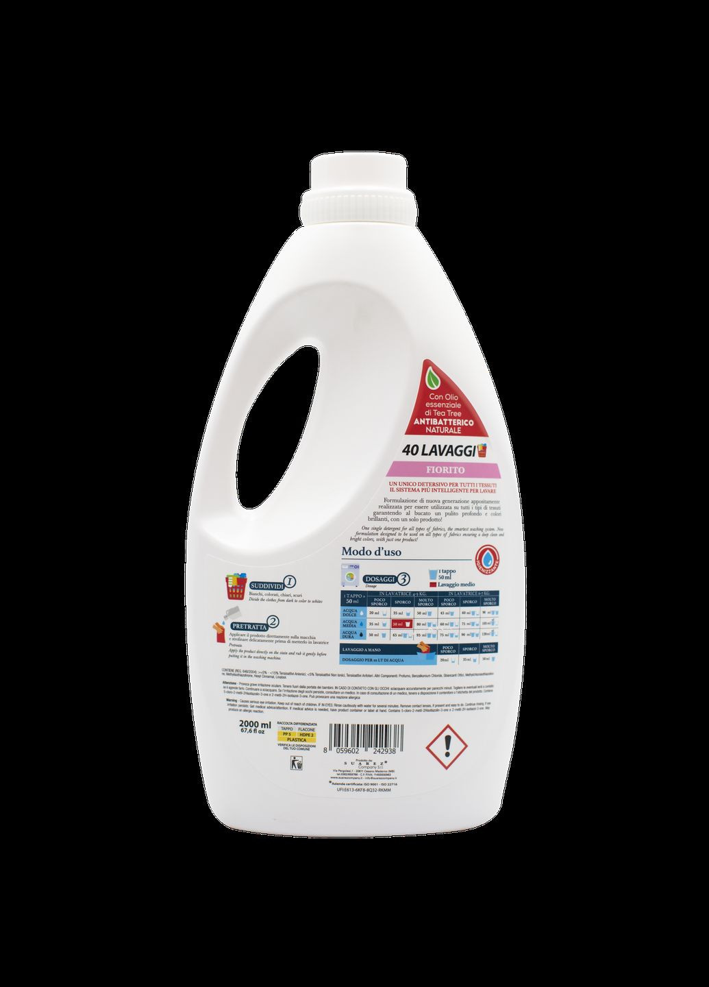 Гель для стирки Цветочный, 40 стирок, 2 л Sweet Home SHWGFL2000 (331787985)