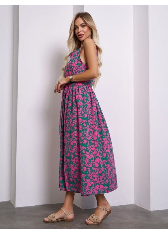 Зеленое платье 15148 зеленое ISSA PLUS однотонное