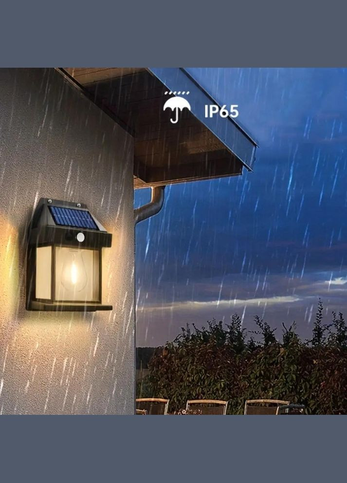 Уличный светильник на солнечной батарее с датчиком движения настенный лофт No Brand (337173597)