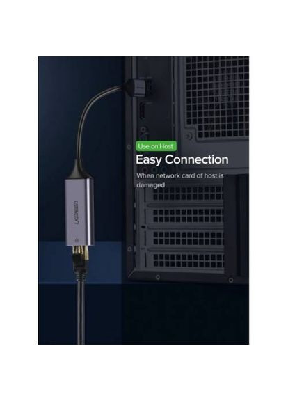 Перехідник USB 3.0 - Ethernet RJ45 1000 Mb CM209 Grey (50922) Ugreen (323097547)