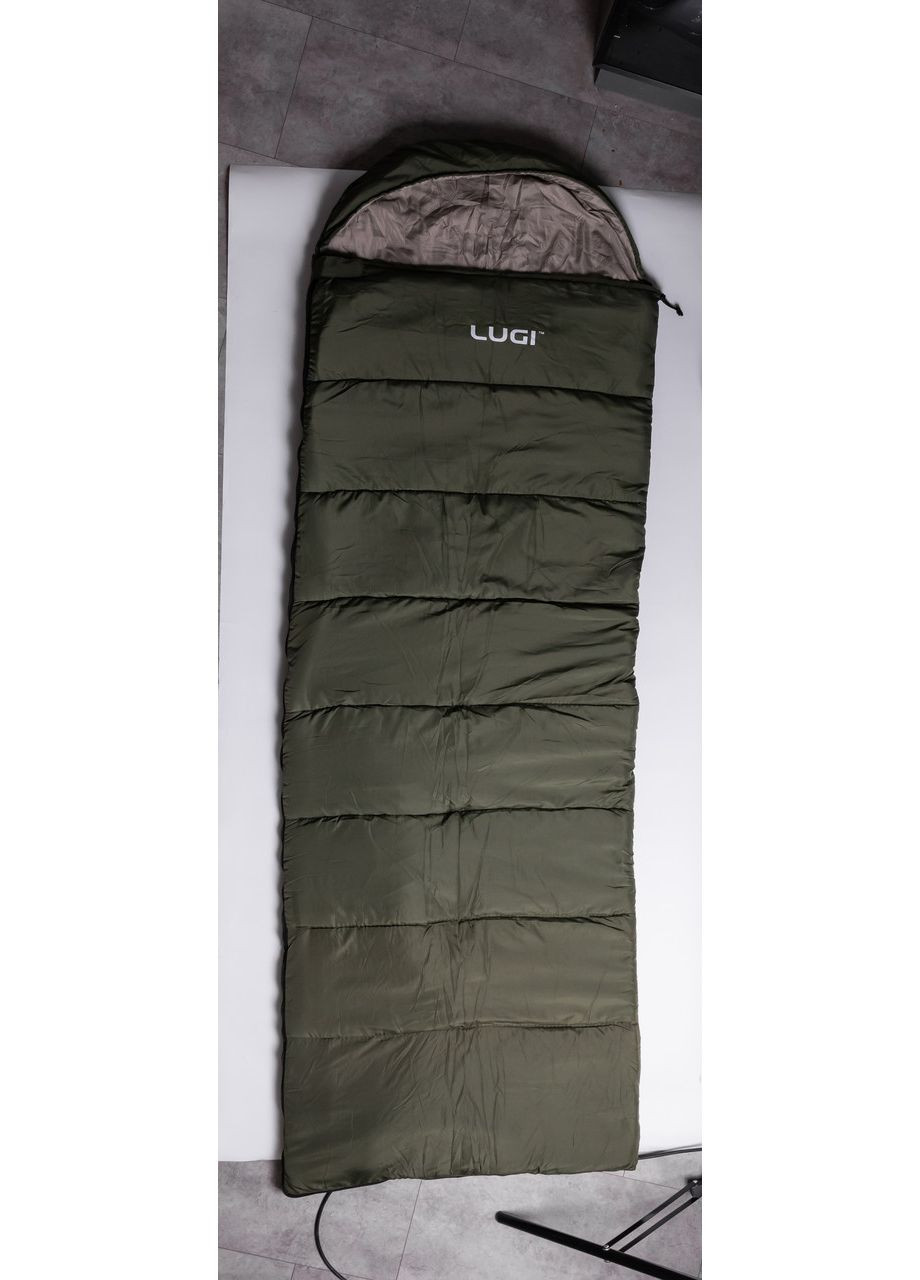 Всесезонный спальный мешок-одеяло с капюшоном 210х70 см LU-010 LUGI (370269266)