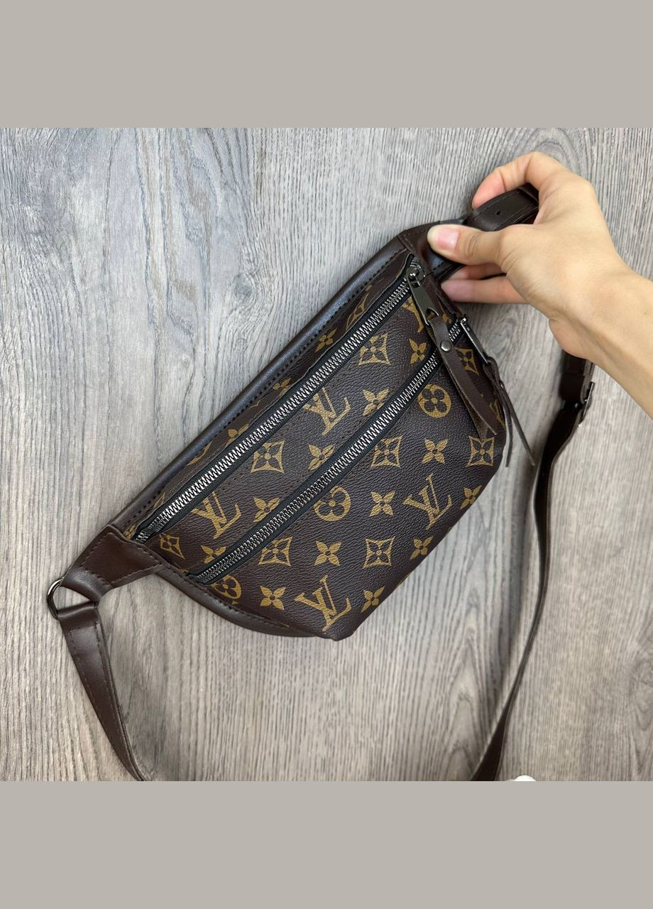 Жіноча сумка бананка Коричнева (1304ДКк) No Brand сумка-бананка (341085591)