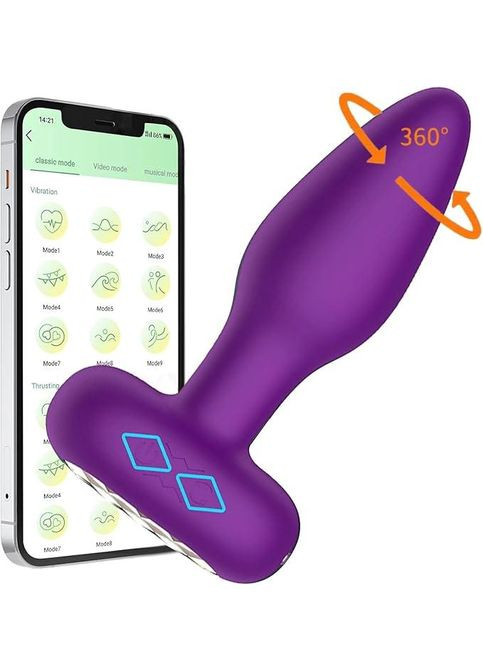 Анальна пробка з ротацією Little Gems app Focus (370203110)