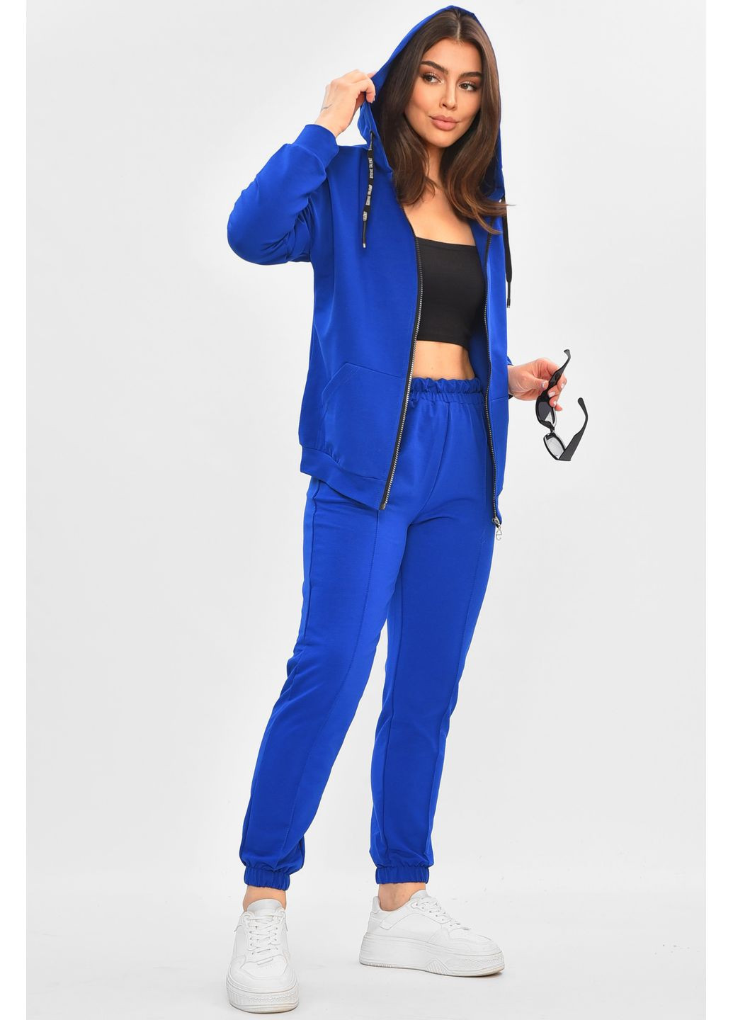 Спортивный костюм женский синего цвета Let's Shop (355336104)