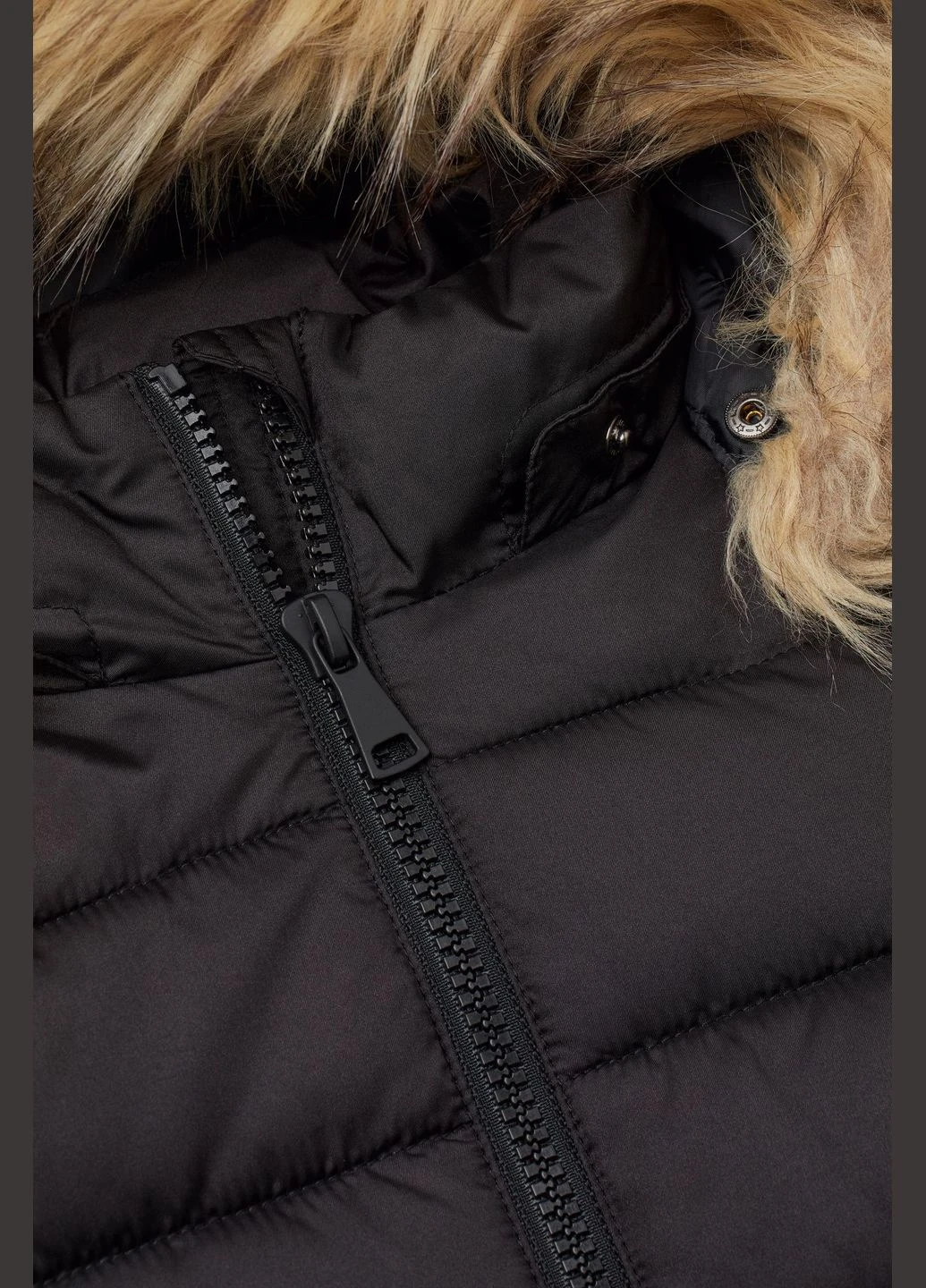 Черная куртка зима,черный, H&M