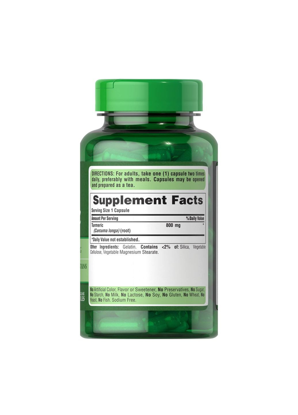 Куркума 800 мг для суглобів Puritan's Pride 200 капсул антиоксидантна добавка Puritans Pride (368991796)
