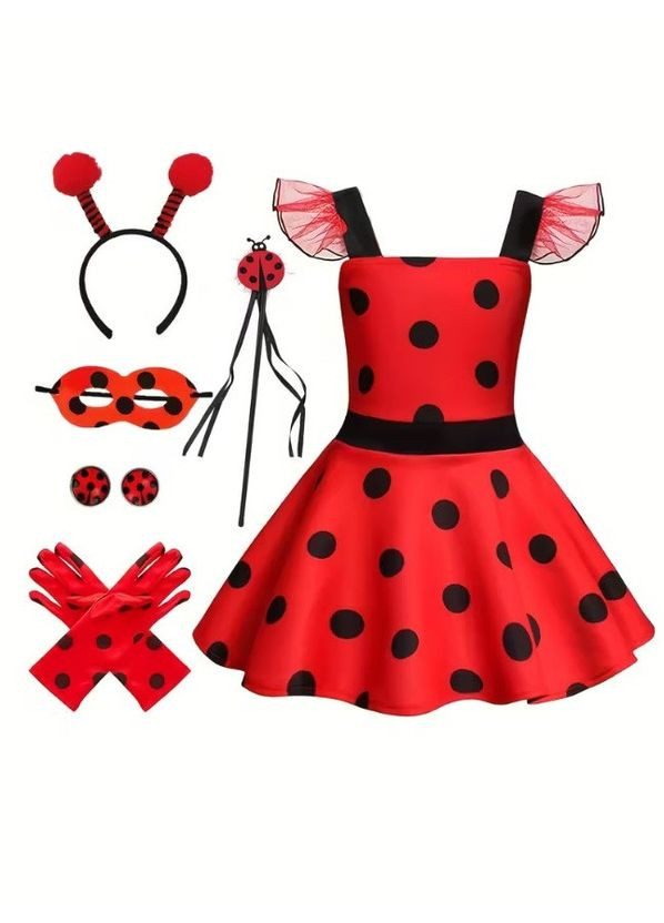 Костюм Леди Баг с платьем 4-5 лет ростом до 110 см No Brand (363115133)
