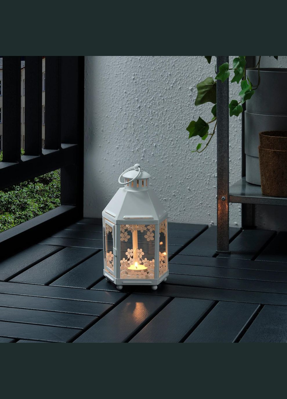 Ліхтар для свічок ІКЕА KRINGSYNT 21 см Білий (70509702) IKEA (267897499)