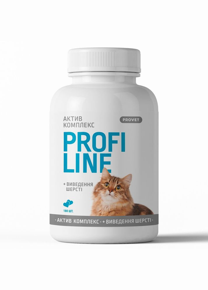 Вітаміни для котів Profiline Актив Комплекс, для росту та розвитку, 180 табл ProVET (292258829)