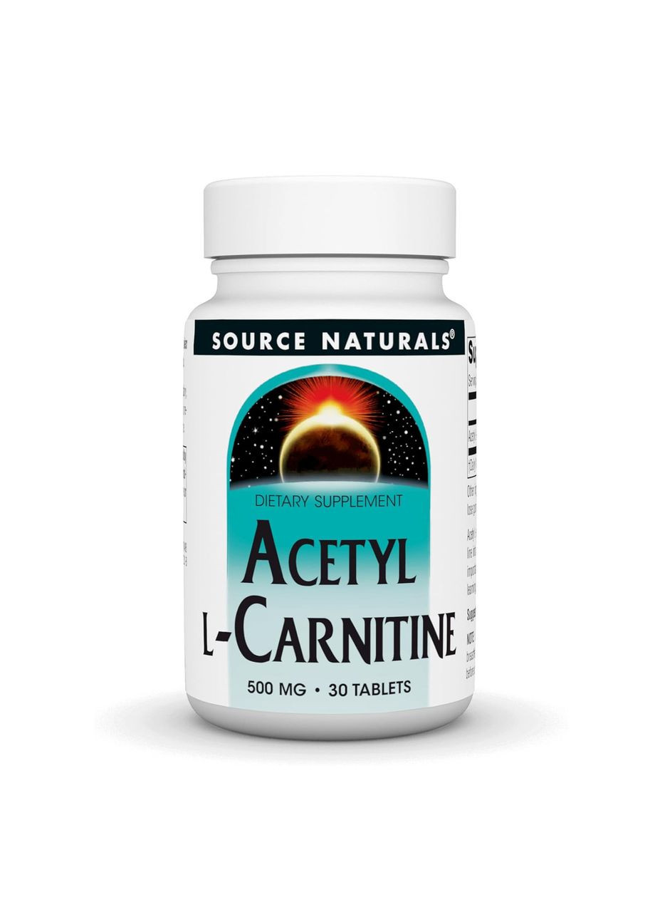 Acetyl L-Carnitine 500 mg - 30 tabs Source Naturals (369400617)