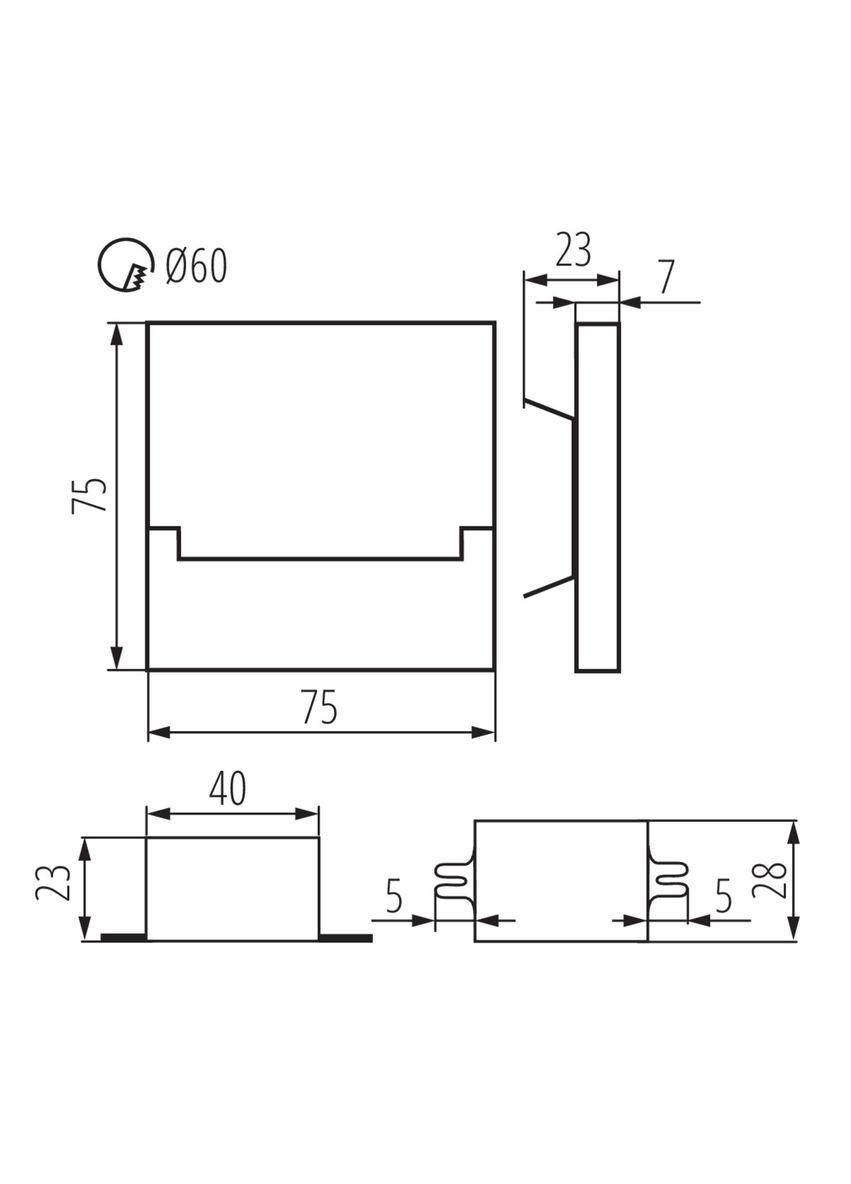 Светильник для лестницы 23802 SABIK LED Kanlux (305756215)