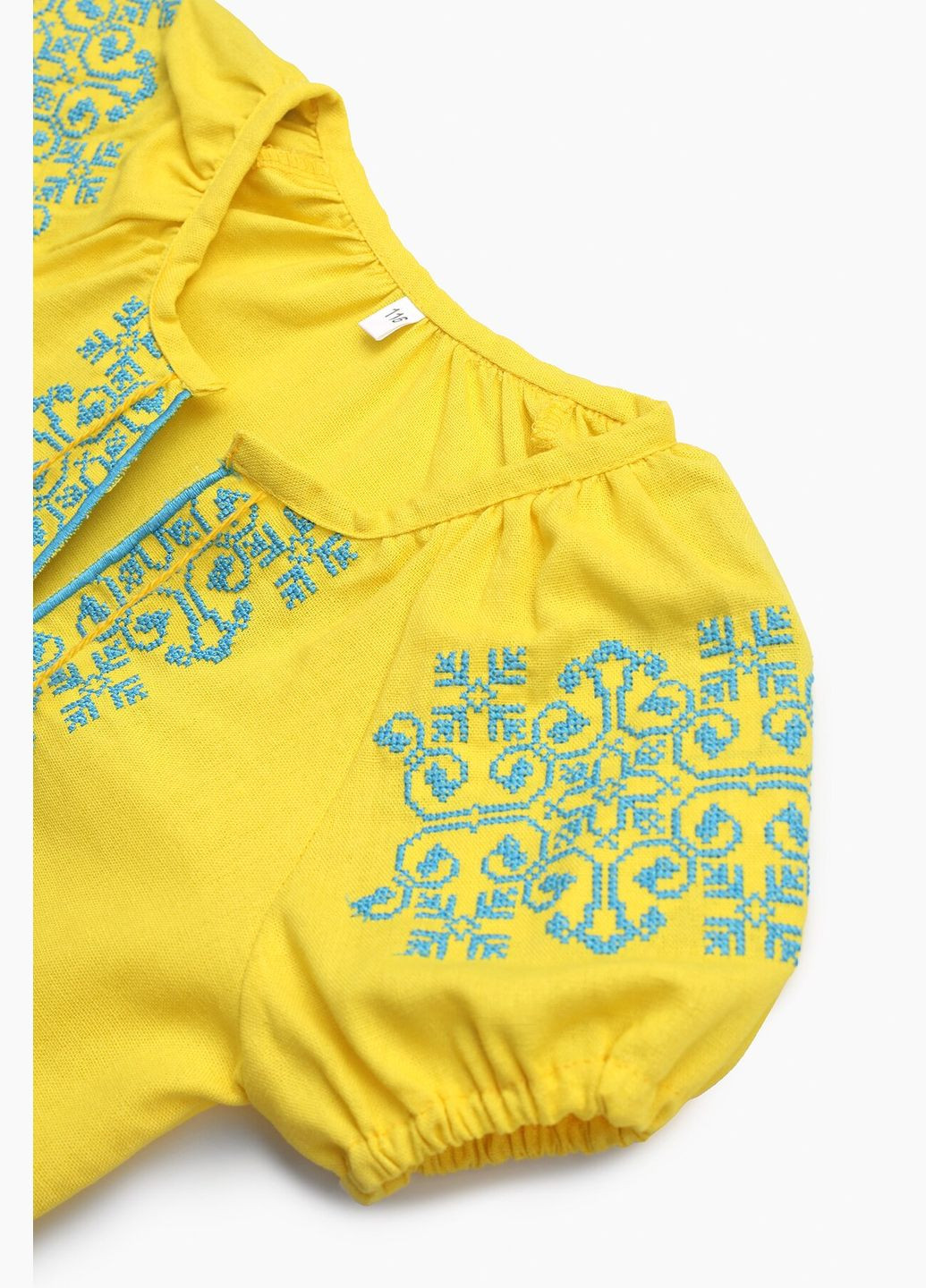 Жёлтая рубашка вышиванка для девочки козачек ольга 116 см желто-голубой (2000904710478s)(sc) shop (2000904710478) Козачок (368866065)