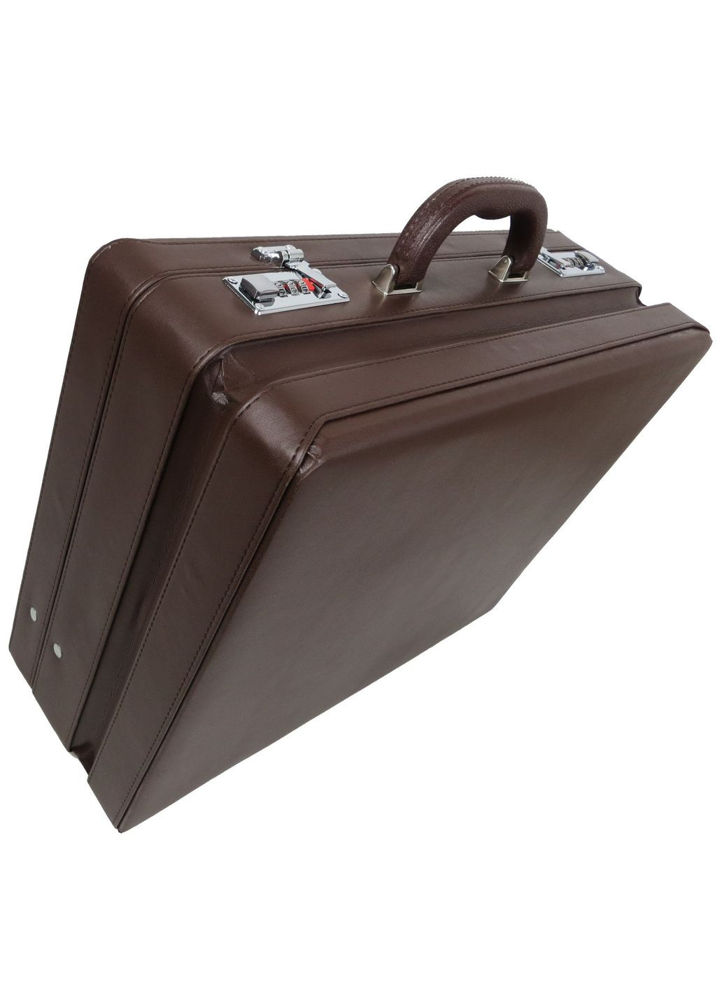 Кейс дипломат из эко кожи Коричневый 44х33х13 см Portfolio (297644370)