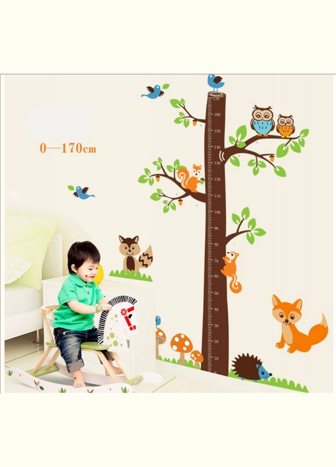 Наклейка на стіну Зростомір дерево з тваринами (2 листа 60 х 90 см) Б290 No Brand (302243158)