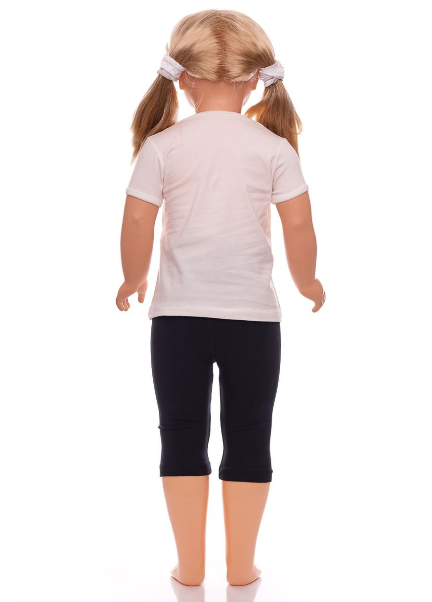 Комбінований літній костюм літній для дівчинки трикотажний з дівчинкою чорно білий 80 см (32459) BABYKROHA