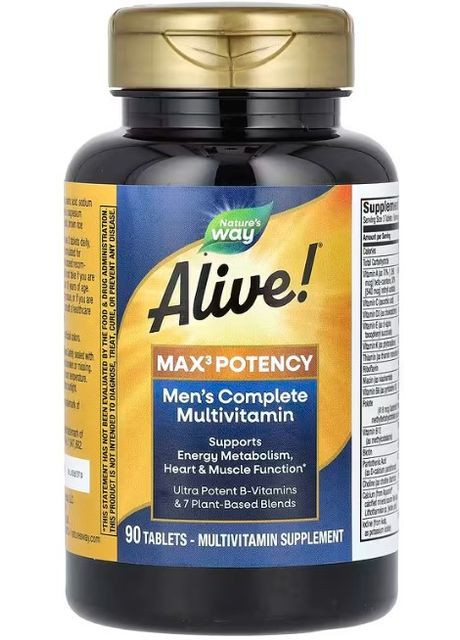 Вітаміни для чоловіків Nature's Waу Alive! Men's Multi 90 таблеток Nature's Way (359473641)