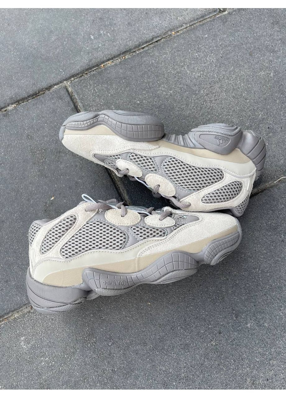 Бежевые демисезонные кроссовки мужские и женские adidas yeezy boost 500 beige | адидас изи буст 500 бежевые No Brand