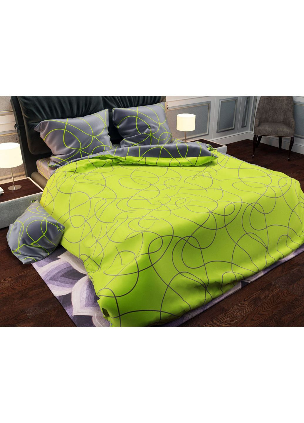 Комплект постельного белья Бязь Голд "Абстракция" Полутораспальный 150х220 см No Brand (368559540)