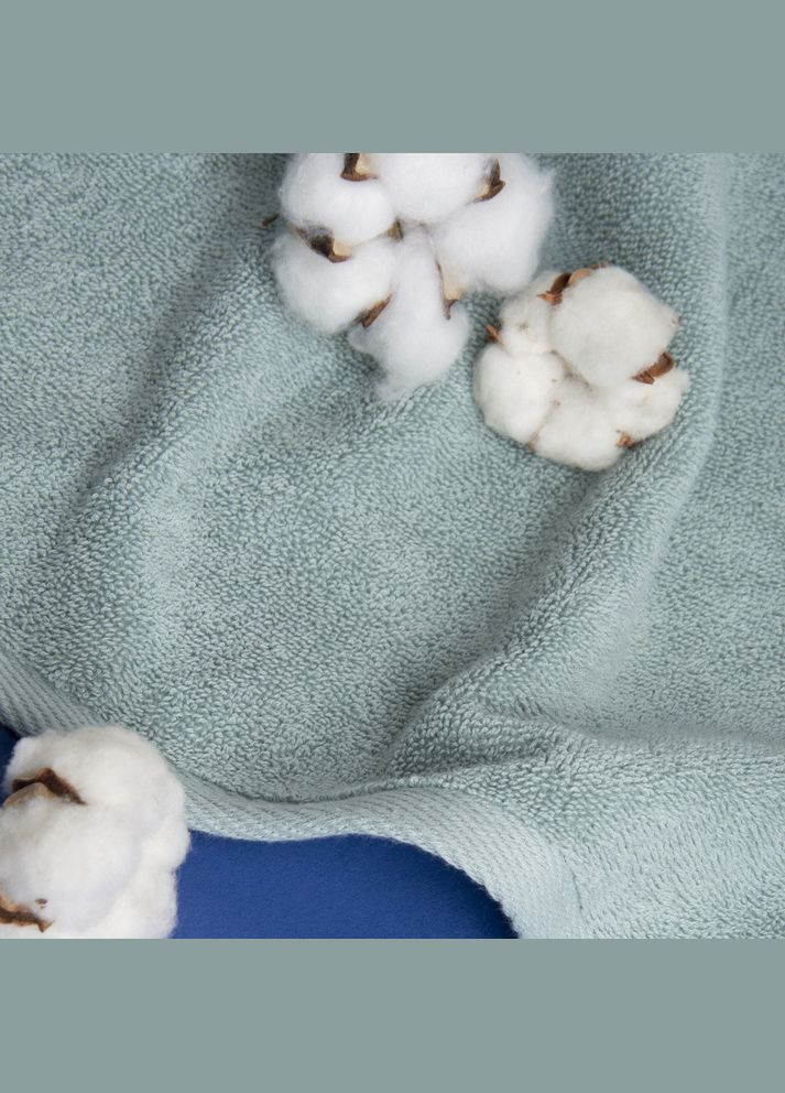 Рушник серветка махровий 30х70 Ніжність щіл 500 г/м2 бавовна м'ята IDEIA зелений