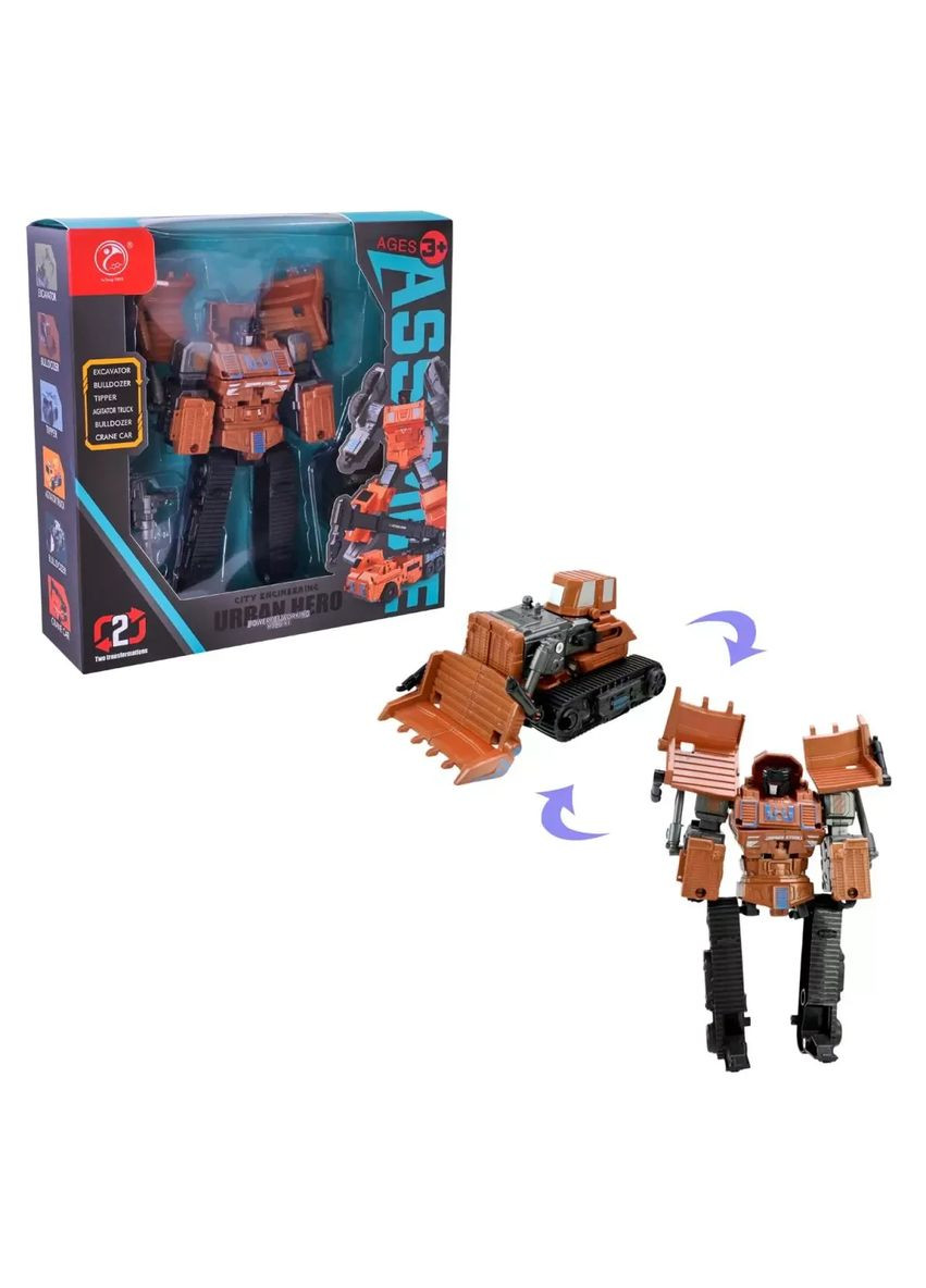 Іграшка трансформер будтехніка 908-2B1/2/3/4/5/6 в асортименті 6 видів, в короб. 16*16*8см No Brand (362421045)