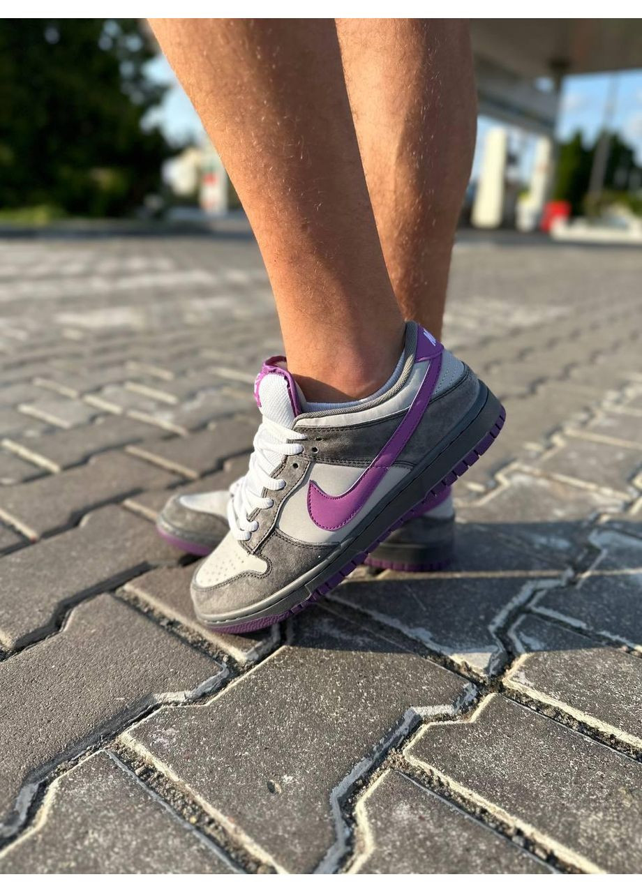 Сірі Осінні кросівки чоловічі nike sb dunk low x otomo katsuhiro grey purple найк сб данк No Brand