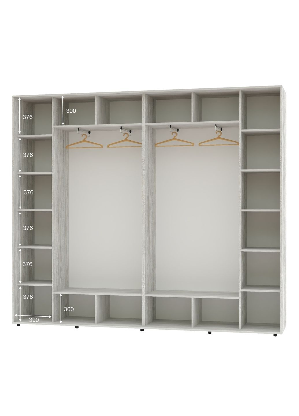 Шкаф-купе четырехдверный 280*45*250 Сосна Натти 4 двери ДСП Алекса (360479077)