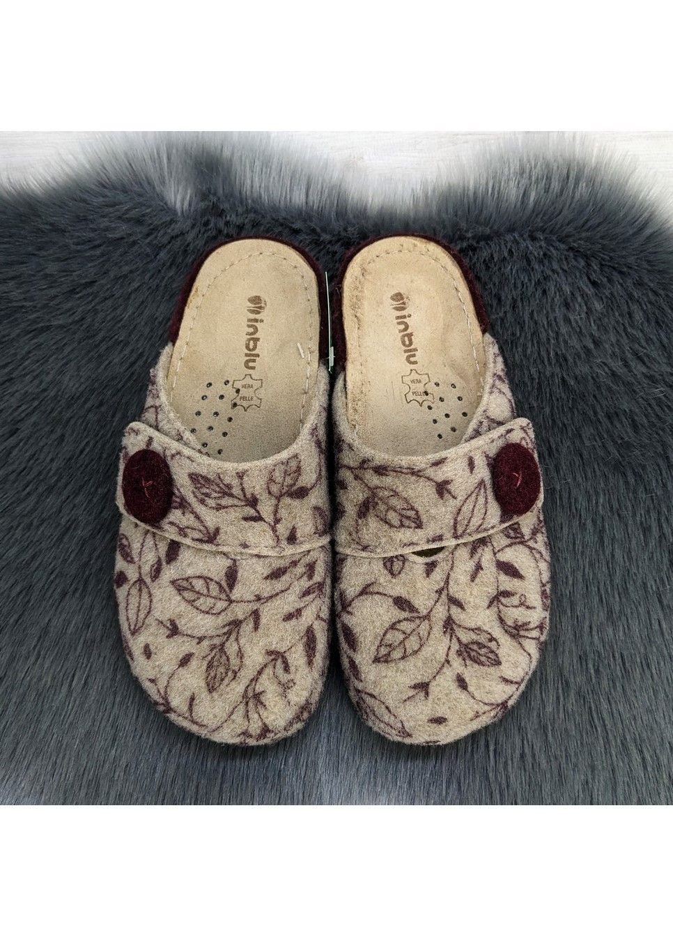 Тапочки домашні жіночі фетрові на широку ногу Inblu (311216631)