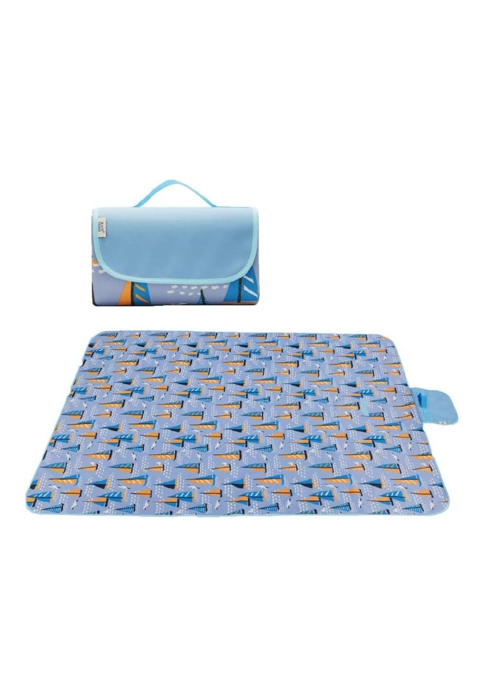 Килимок покривало сумка водонепроникний для пляжу пікніка прогулянки відпочинку на природі 200х180 см (476868-Prob) Блакитний Unbranded (292111612)
