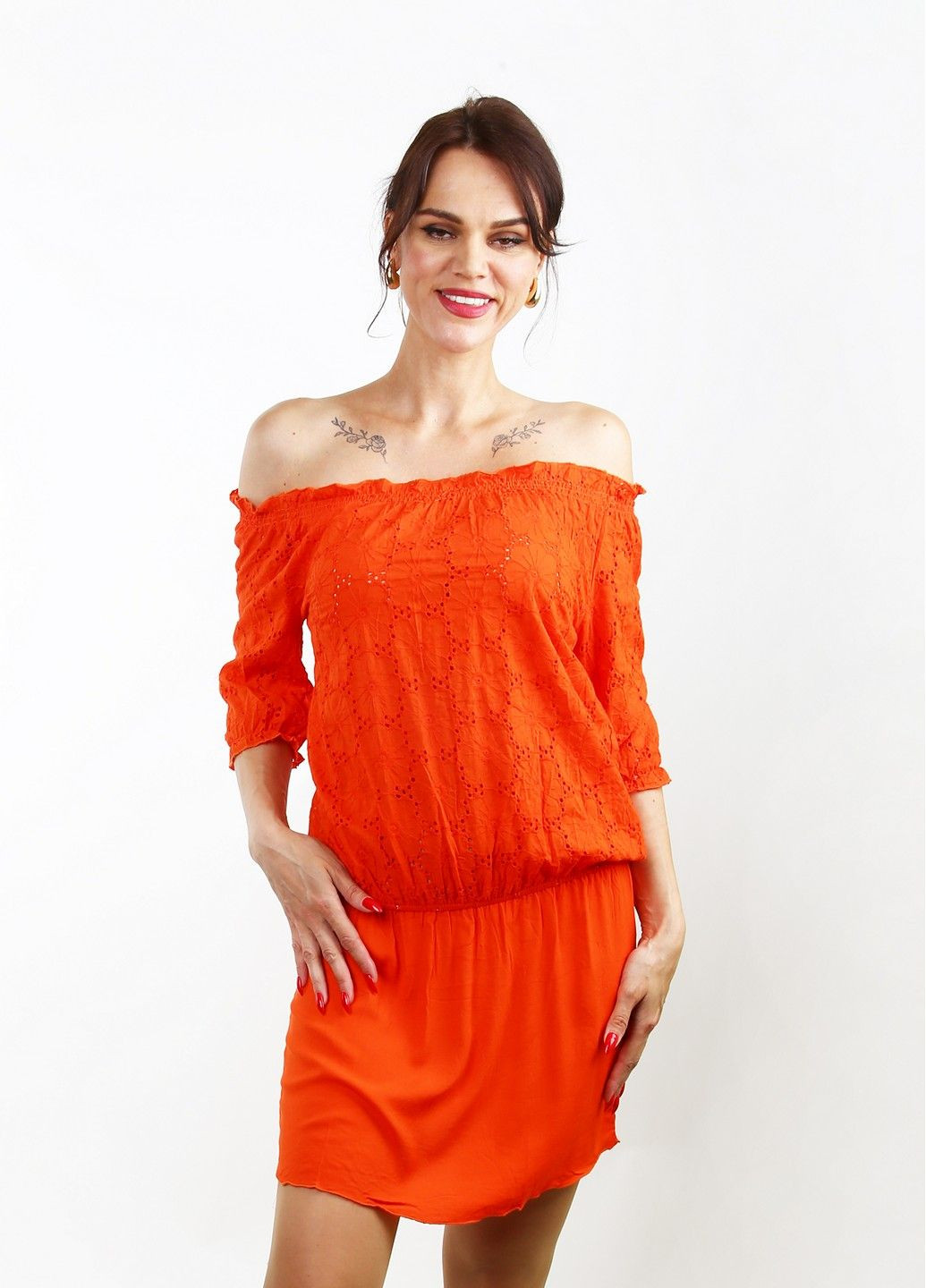 Помаранчева сукня Mtp однотонна