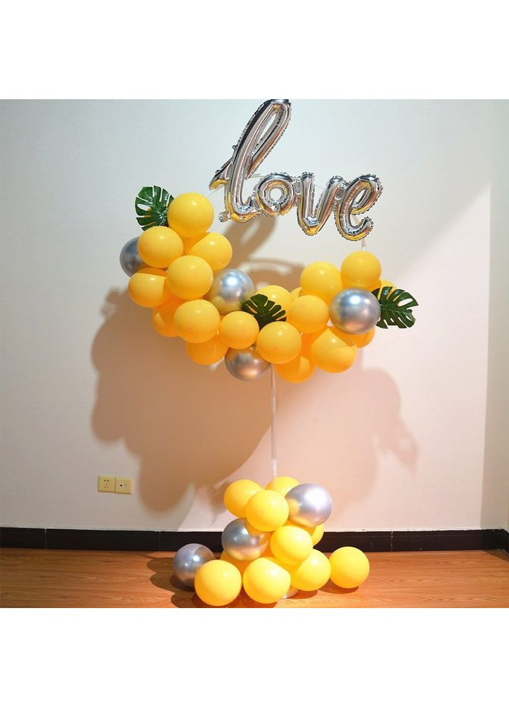 Набор шаров с круглой стойкой и листьями пальмы. No Brand (358932782)