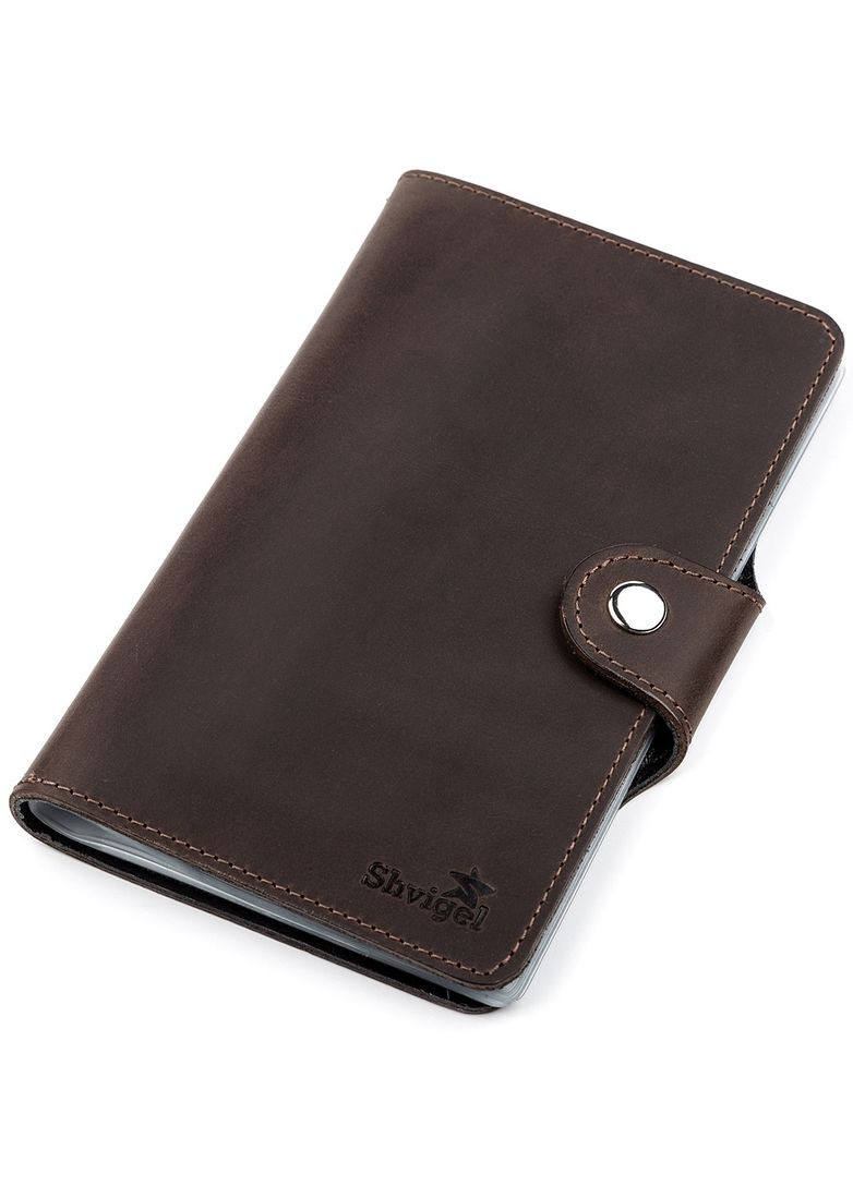 Візитниця велика 13904 шкіряна Коричнева Shvigel (298567840)