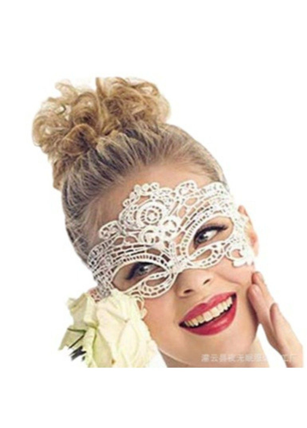 Белый эротическая ажурная маска – эротическое бельё No Brand