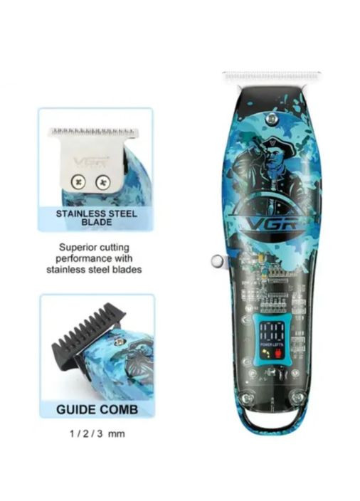 Многофункциональный аккумуляторный набор для стрижки с LED-индикатором и сменными насадками (2390000032) VGR V‑645 (342392590)