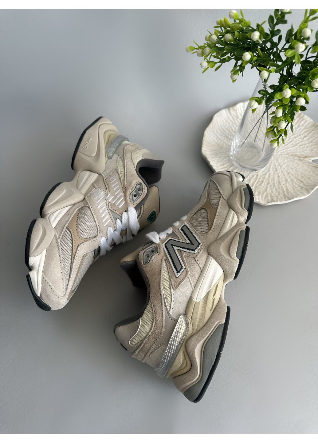 Комбіновані Осінні кросівки чоловічі new balance 9060 sea salt нью беланс 9060 No Brand