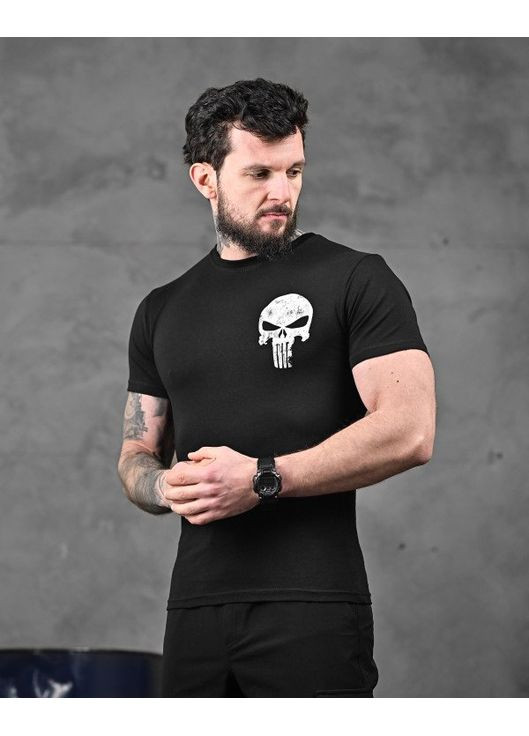 Тактическая мужская футболка Череп черная No Brand (358203745)