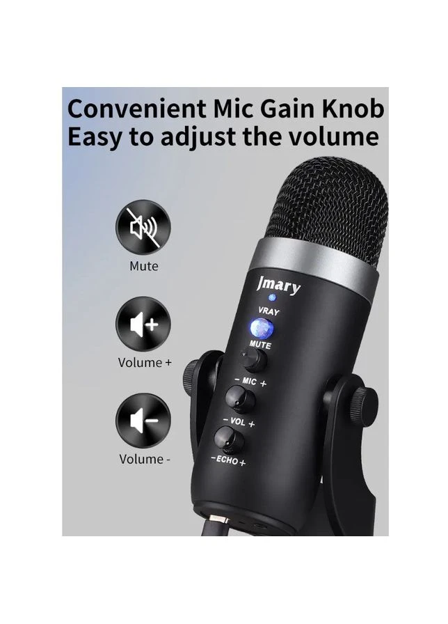 Профессиональный студийный конденсаторный микрофон MCPW8 USB Black Jmary (389496791)