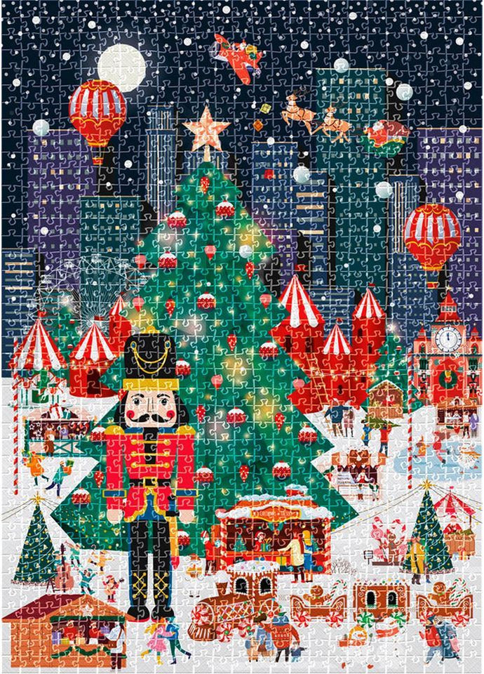 Пазли тришарові Christmas City 1000 шт. Interdruk (369154941)