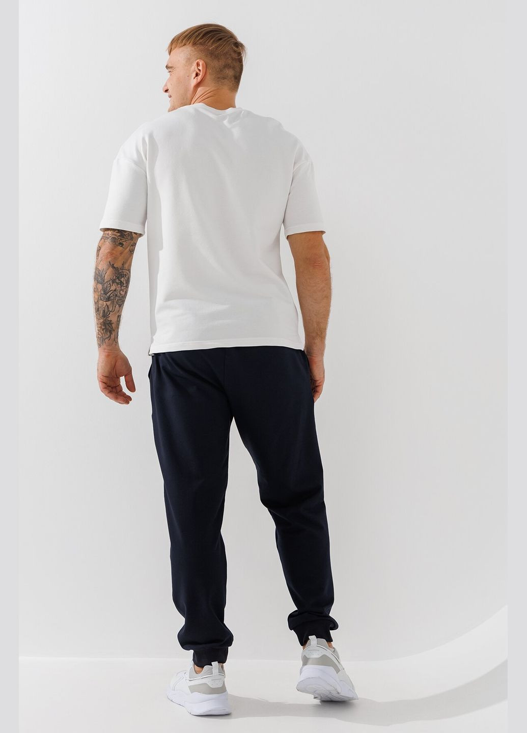 Темно-синие спортивные демисезонные брюки No Brand