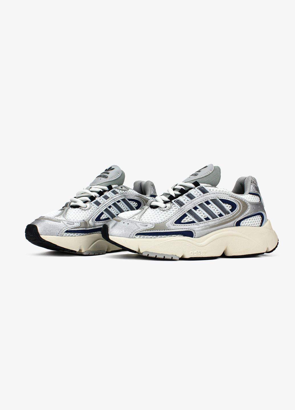 Белые демисезонные кроссовки аdidas ozmillen white silver black if4015 No Brand