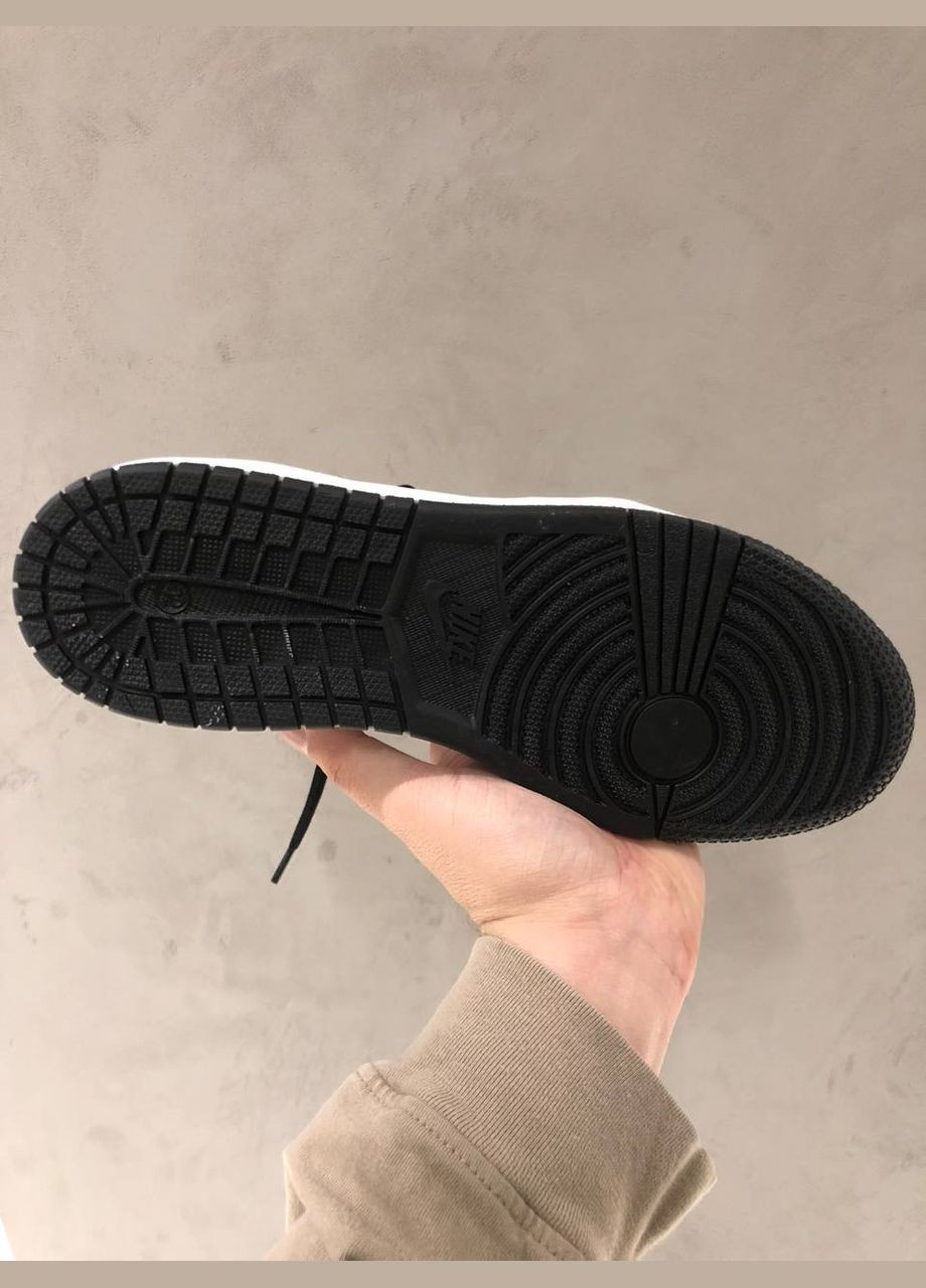 Чорно-білі Зимовий кросівки зимові чоловічі nike air jordan 1 winter black white fur | найк аір джордан 1 чорно-білі з хутром No Brand