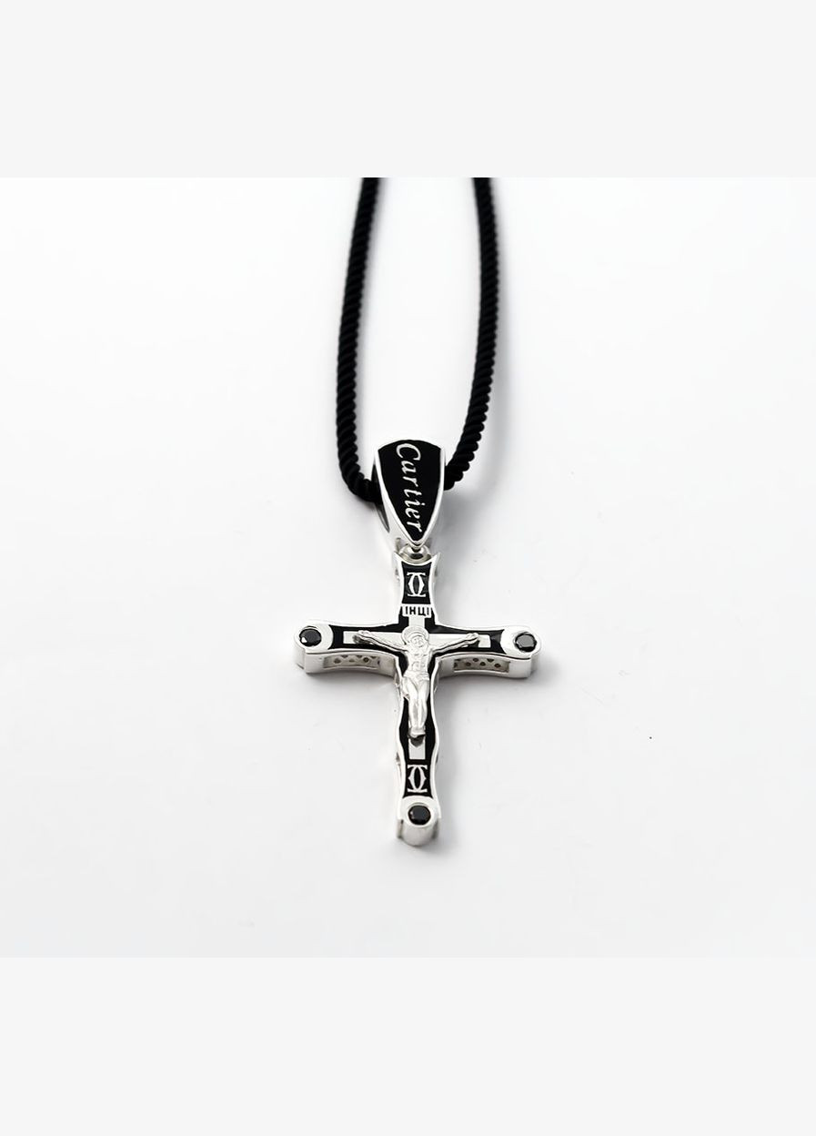 Крест с эмалью 8026 Maxi Silver (340916412)