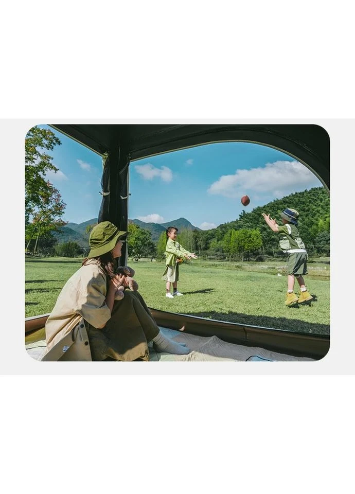 Палатка четырехместная автоматическая Naturehike Ango 240х240х175 см Оксфорд коричневый No Brand (401359096)